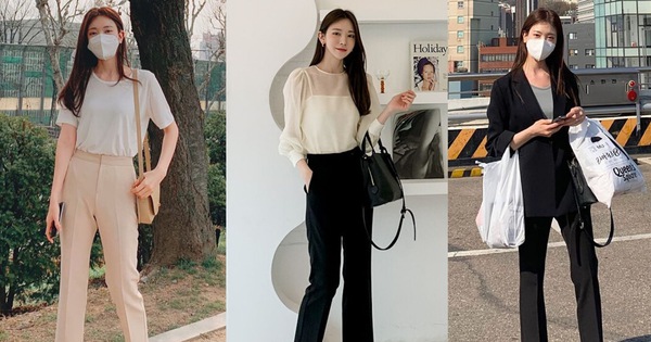 Thường mặc quần âu chuẩn "nhân viên kiểu mẫu", quý cô Hàn Quốc vẫn sành điệu chứ không chán ngắt nhờ mix đồ khéo léo
