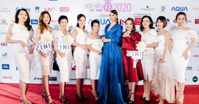 CEO Hoàng Tuyết Mai cùng hệ thống nhà phân phối Zini Lagend tham dự đêm bán kết Hoa Hậu Việt Nam 2020