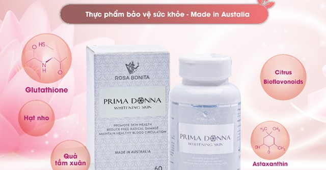 Viên uống trắng da Prima Donna của Úc trở thành “làn gió” làm đẹp mới