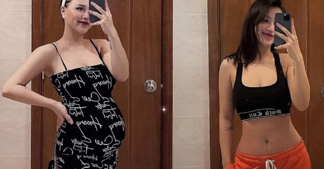 Bầu tăng 20kg, người đẹp Hà Thành cấp tốc giảm cân sau sinh để chụp mẫu bán quần áo