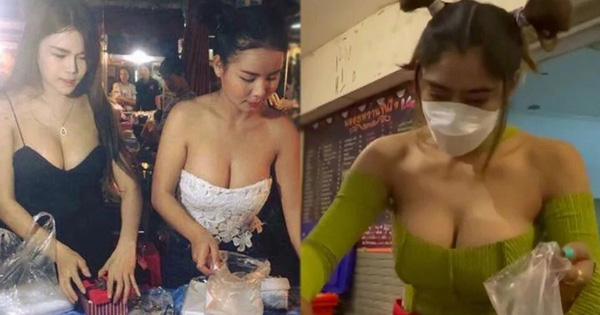 Kín tất cả chỉ hở mỗi ngực, đồng phục mới của các cô hàng rong Thái Lan?