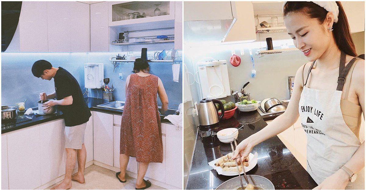 Nhà Celeb: Phòng bếp của Tăng Thanh Hà, Đông Nhi và dàn sao Việt gọn gàng, sang trọng thấy mê