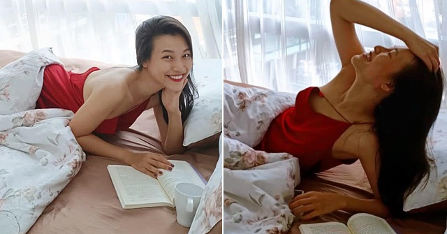 Hoàng Oanh tung ảnh "giường chiếu" do chính chồng Tây chụp, dân tình: "Chẳng mấy có thêm em bé"