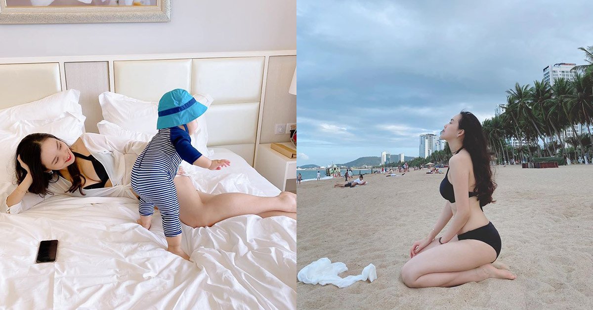 Mới sinh còn đang cho con bú, Hoa hậu khả ái 2016 diện bikini khoe eo thon dáng gợi cảm