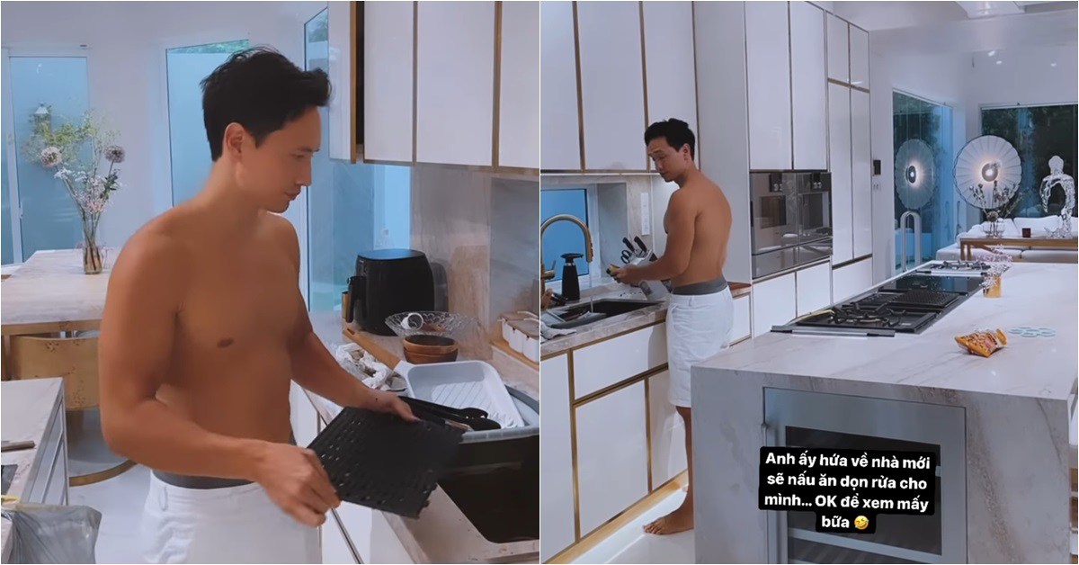 Sao vào bếp: Kim Lý nấu ăn cùng Subeo, dùng lò nướng trăm triệu, Hồ Ngọc Hà chỉ "ngồi hưởng"