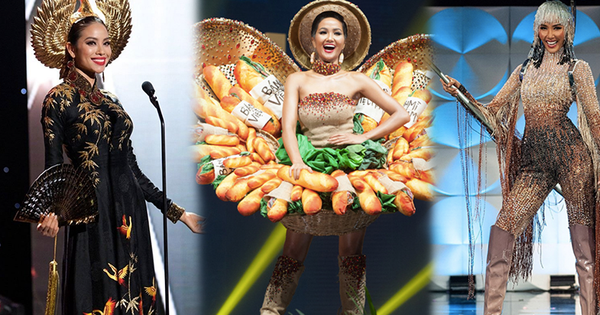 Trang phục dân tộc của người đẹp Việt đi thi Miss Universe: Kim Duyên, H