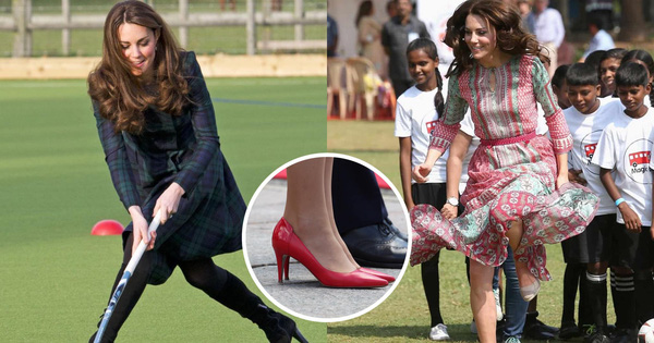 Giải mã "bí ẩn" của Kate Middleton: Chơi thể thao trên... giày cao gót, đứng hàng tiếng đồng hồ mà không mỏi chân