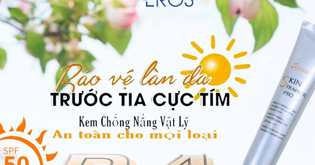 Kem chống nắng Kismet Skin Trainer - Lá chắn bảo vệ tối ưu làn da bạn được Eros Việt Nam phân phối