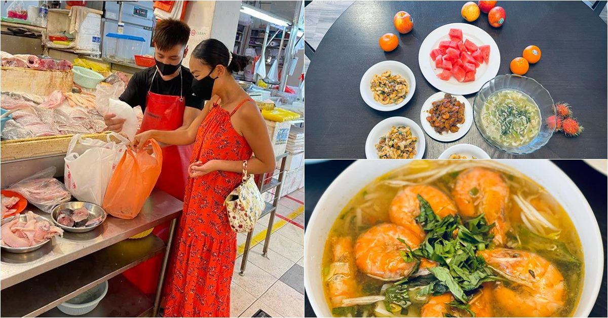Sao vào bếp: Nấu xong cơm ngon cho chồng con, Đoan Trang như khuỵu ngã giữa căn bếp tại Singapore