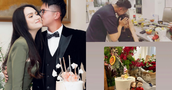 Hương Giang - Matt Liu đón sinh nhật trong biệt thự tiền tỷ, khoảnh khắc hôn nhẹ khiến dân tình "đứng hình 2 giây"